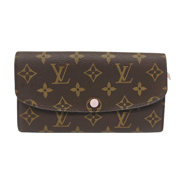EMILIE Monogram Coated Canvas Brown Wallet