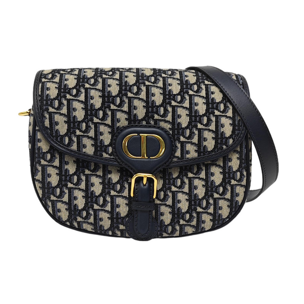 Bobby East-West Medium Oblique Canvas Blue