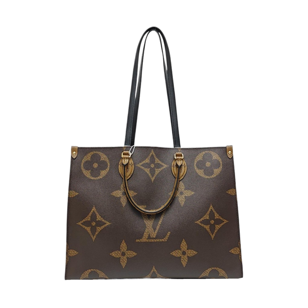 Authenticated pre-owned ONTHEGO GM Monogram Coated Canvas Brown - Tote Bag at Looply