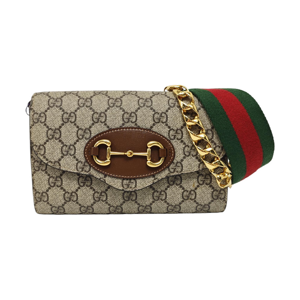 Horsebit 1955 Mini Monogram Coated Canvas Beige
