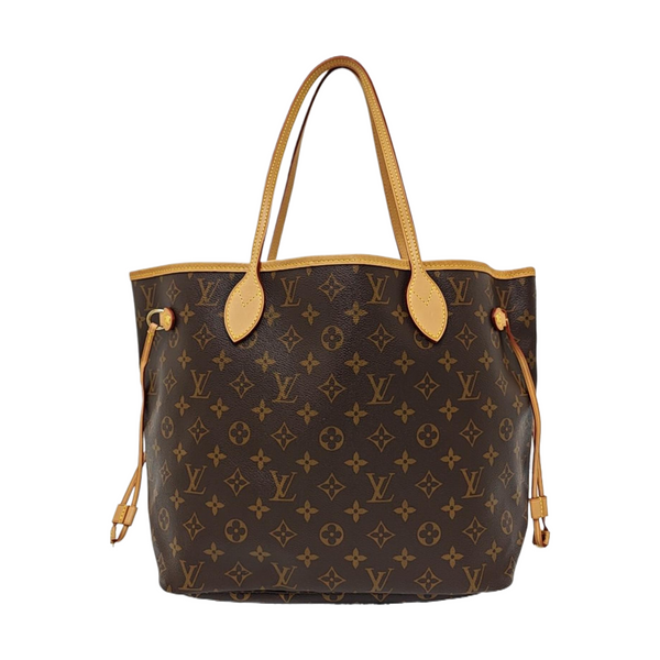 Authenticated pre-owned NEVERFULL MM Monogram Coated Canvas Brown - Tote Bag at Looply