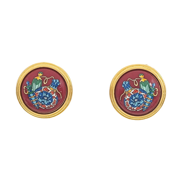 Metal Gold Clip On Earrings