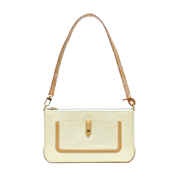MALLORY SQUARE Monogram Patent Leather White