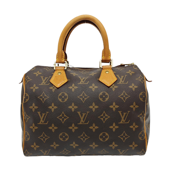 SPEEDY 25 Monogram Coated Canvas Brown