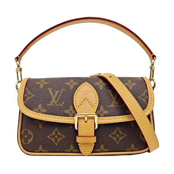 DIANE Nano Monogram Coated Canvas Brown