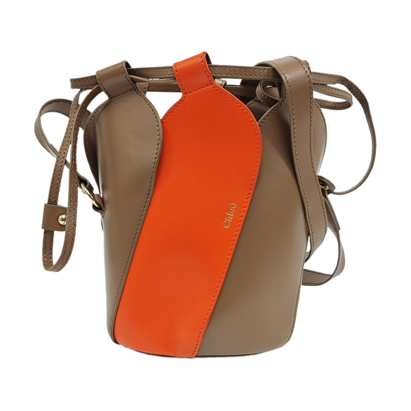 Calfskin Bucket Bag Brown