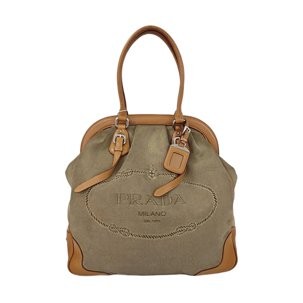 Fabric Tote Bag Brown