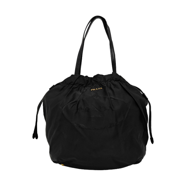 Nylon Top Handle Bag Black