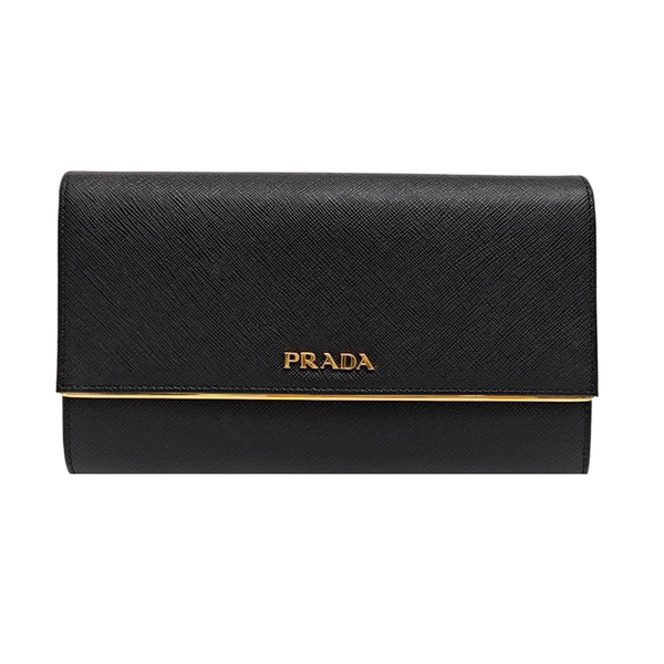 Saffiano Calfskin Clutch Black