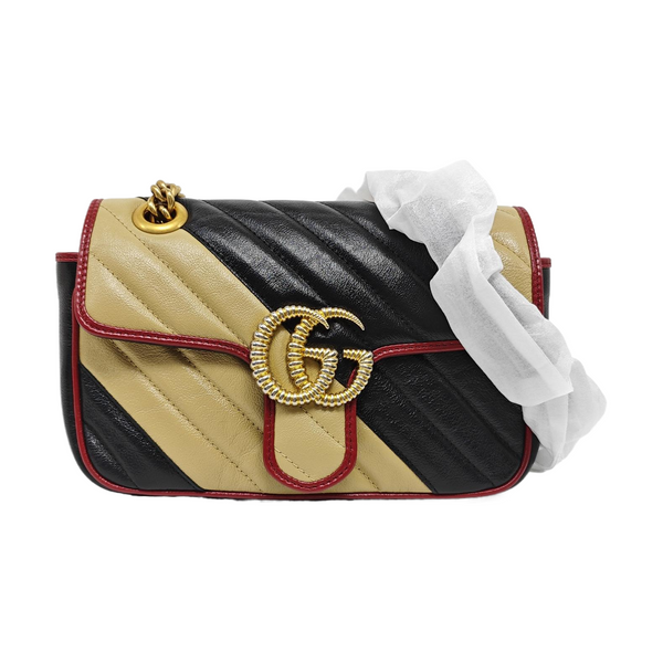 GG Marmont Small Quilted Calfskin Multicolor