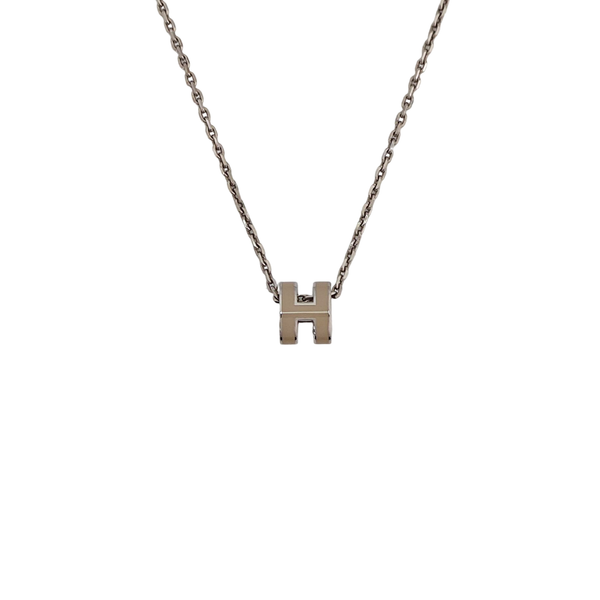 Pop H Metal Silver Necklace