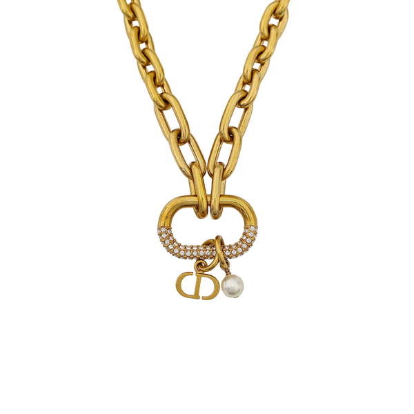 Petit CD Metal Gold Necklace