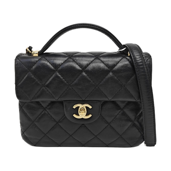 TRENDY CC Quilted Calfskin Black
