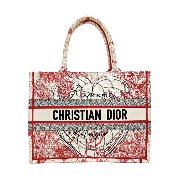 Book Tote Medium Fabric Red