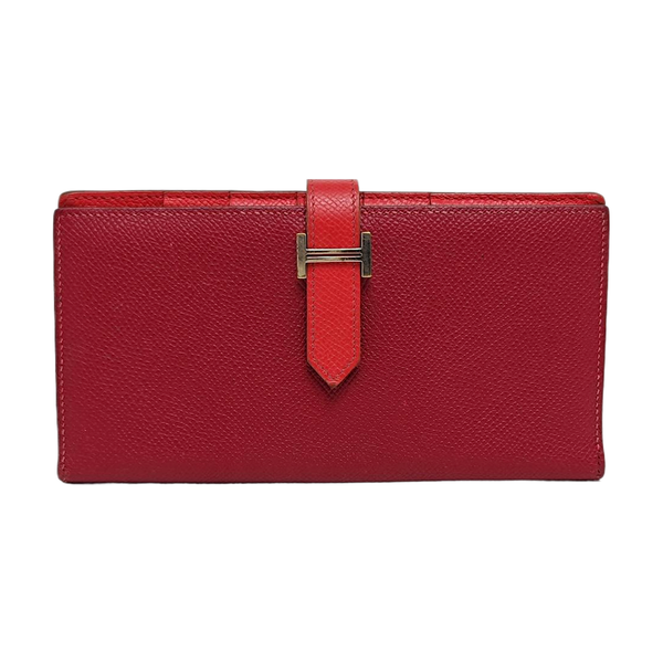 Bearn Medium Epsom Red Wallet