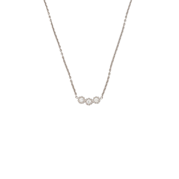 Mimirose 18k White Gold Silver Necklace