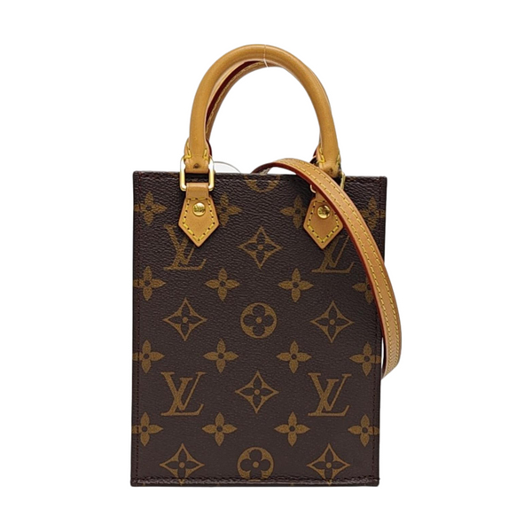 SAC PLAT Mini Monogram Coated Canvas Brown