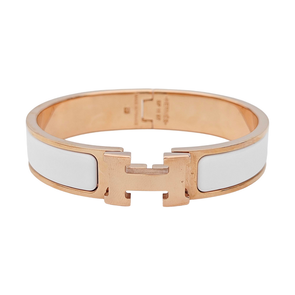 Clic H Metal Rose Gold Bangle