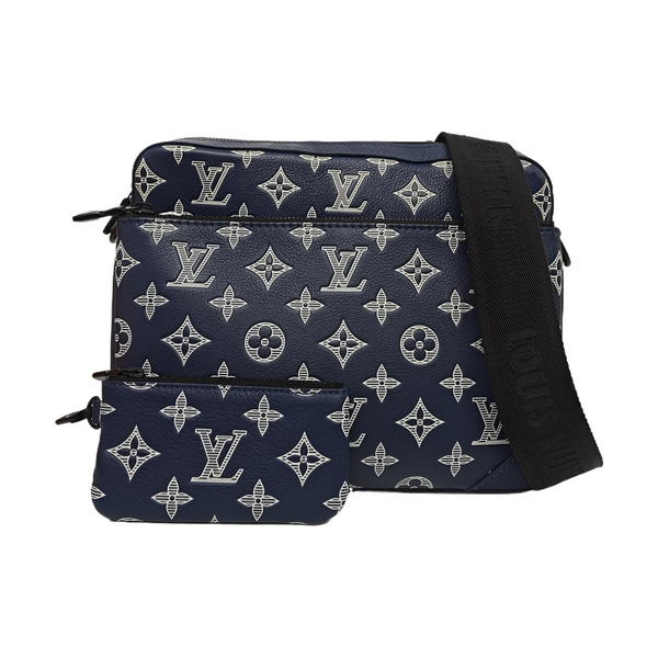DUO Monogram Calfskin Blue