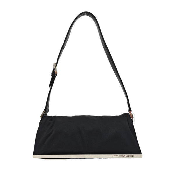 Fabric Shoulder Bag Black