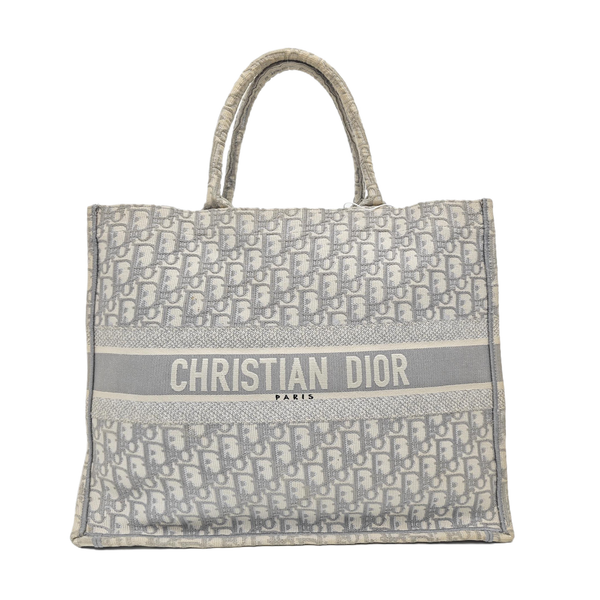 Book Tote Large Oblique Canvas Gray