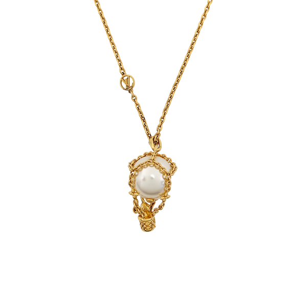 Collar metálico dorado LV CIRCLE