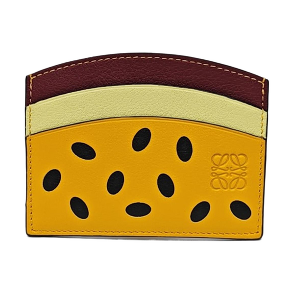 Calfskin Card Holder Yellow