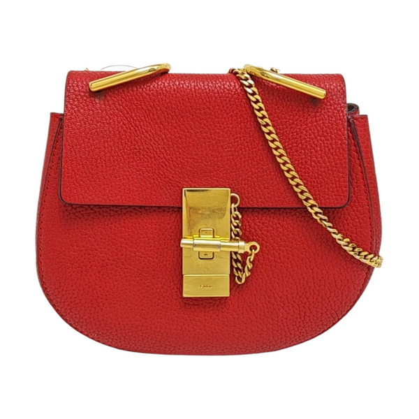 Drew Mini Calfskin Red