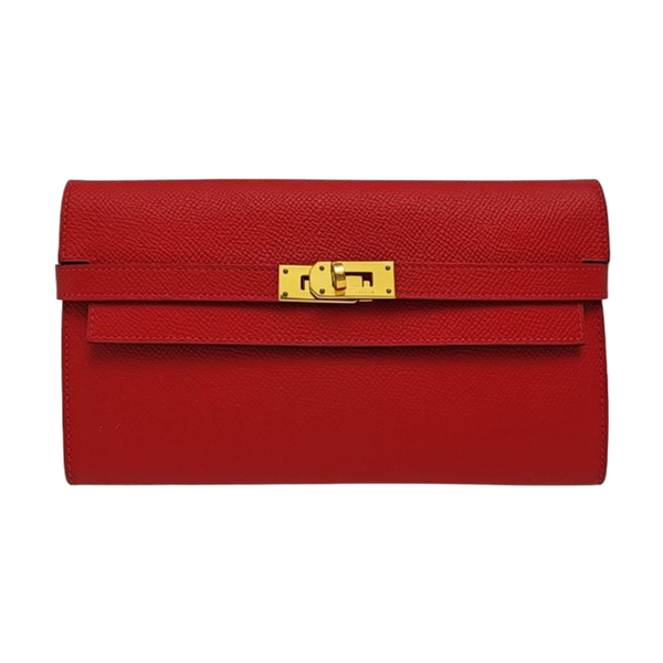 Kelly 20 Epsom Red Wallet