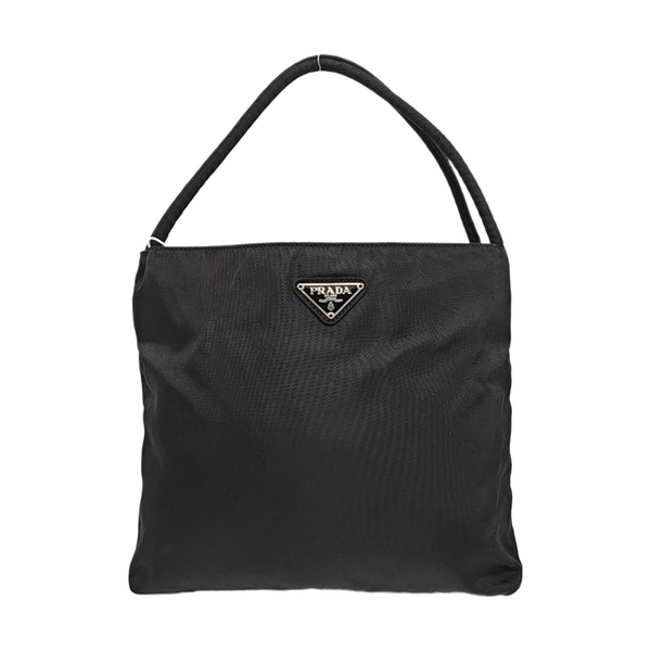 Nylon Top Handle Bag Black