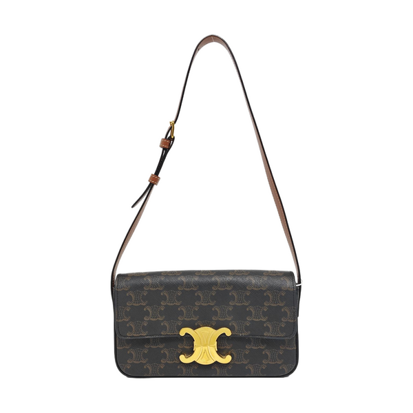 TRIOMPHE Small Coated Canvas Brown