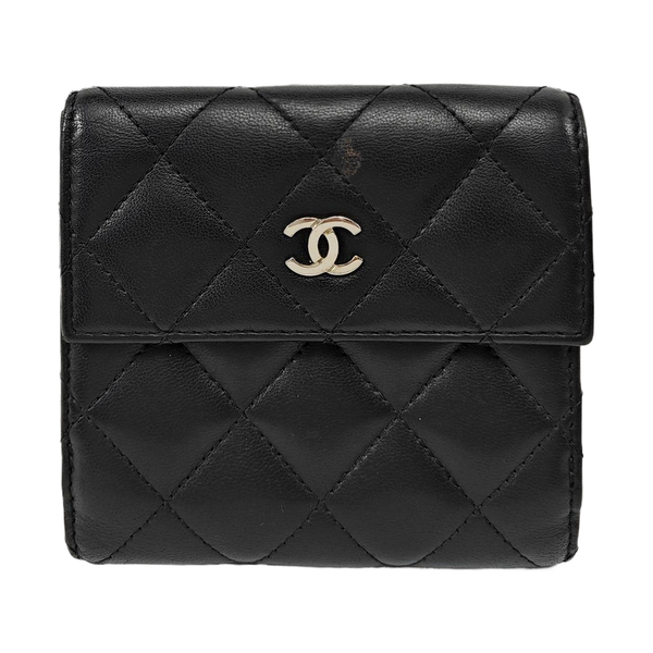 Quilted Lambskin Wallet Black