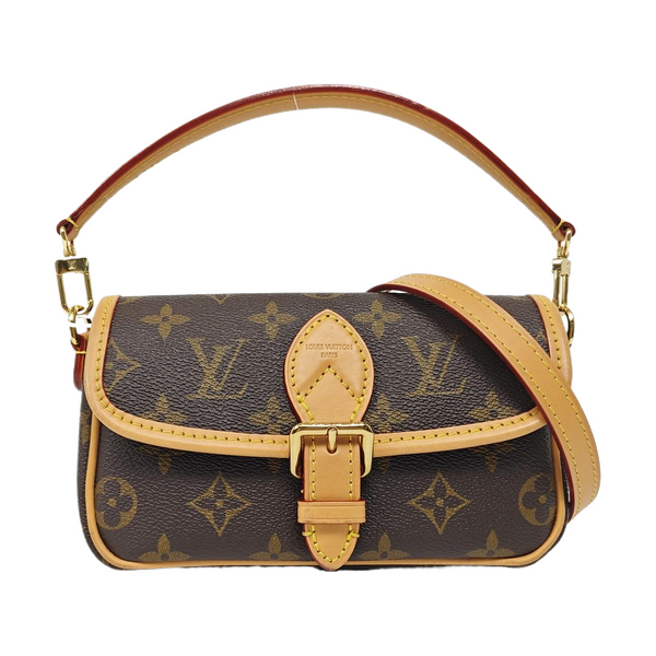 DIANE Nano Monogram Coated Canvas Brown