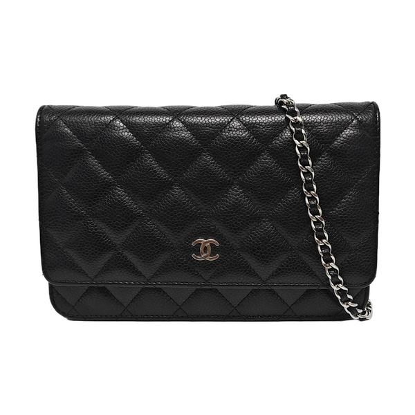 WOC Quilted Grained Calfskin Black