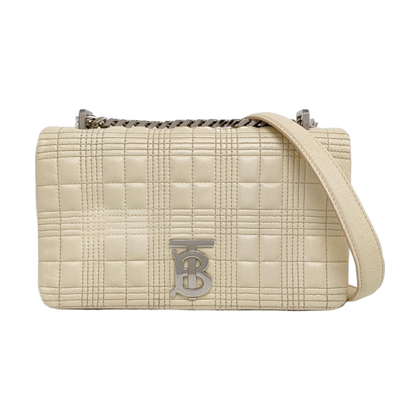 Lola Small Quilted Lambskin White