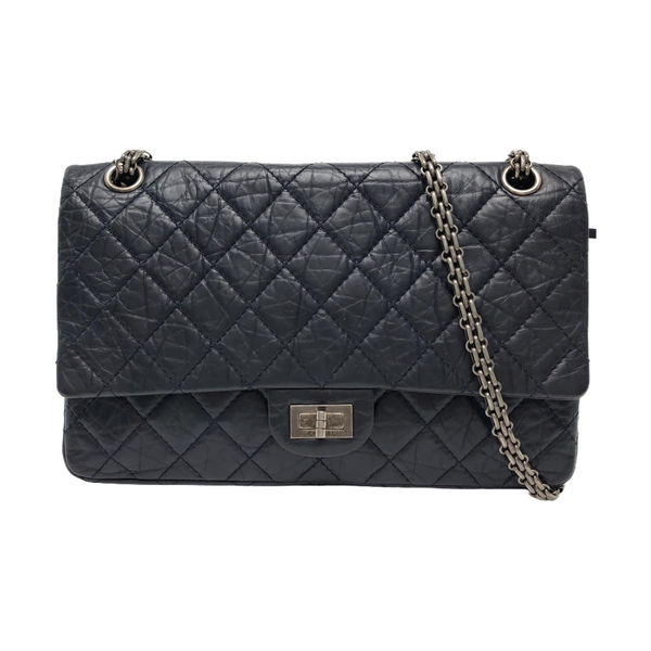 2.55 227 (jumbo) Quilted Calfskin Blue