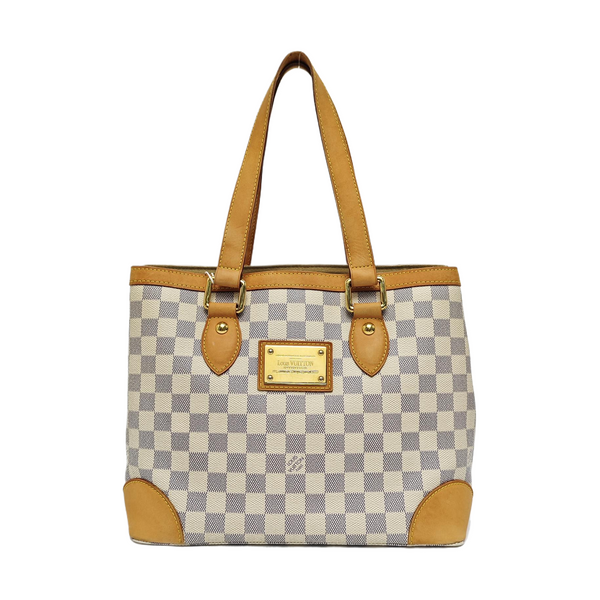 HAMPSTEAD PM Damier Azur Coated Canvas White