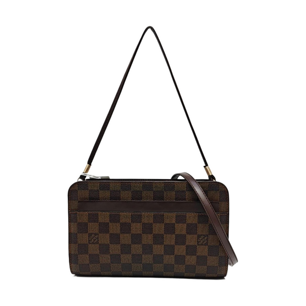 SAINT LOUIS Damier Ebene Coated Canvas Brown