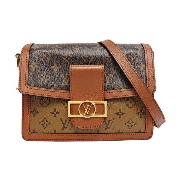 DAUPHINE MM Monogram Coated Canvas Brown