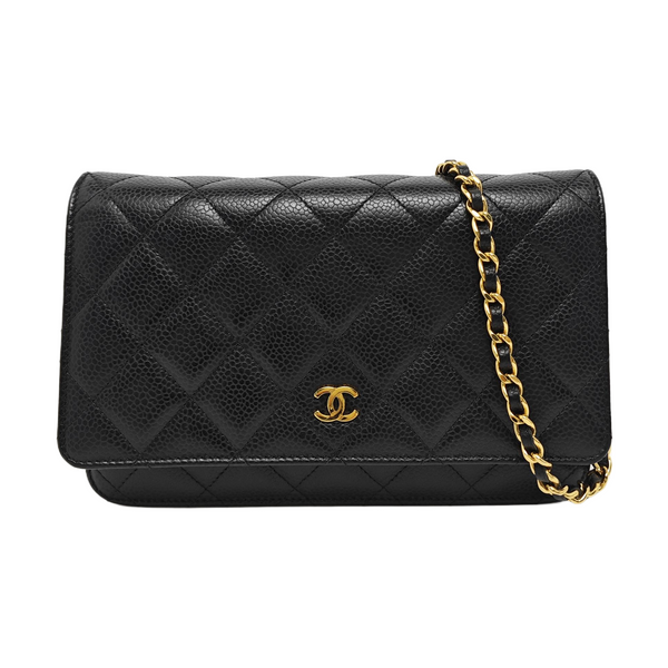 WOC Quilted Grained Calfskin Black