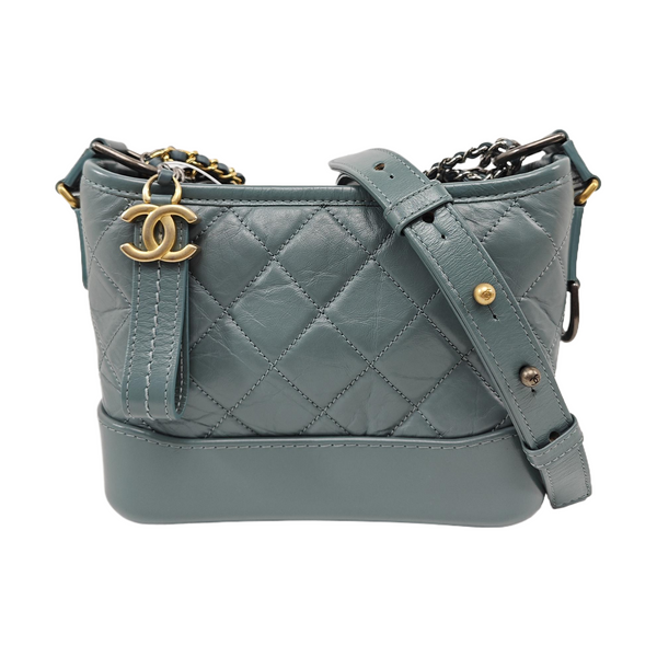 GABRIELLE Small Quilted Calfskin Blue