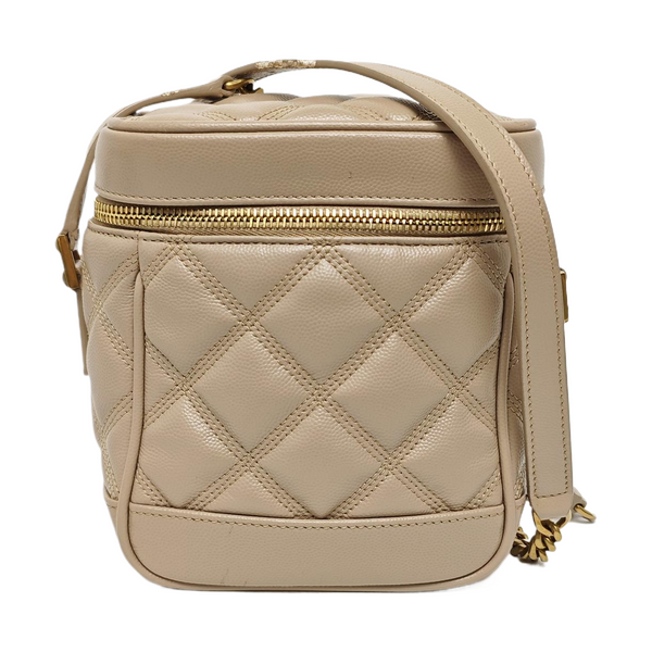80'S VANITY Quilted Calfskin Beige