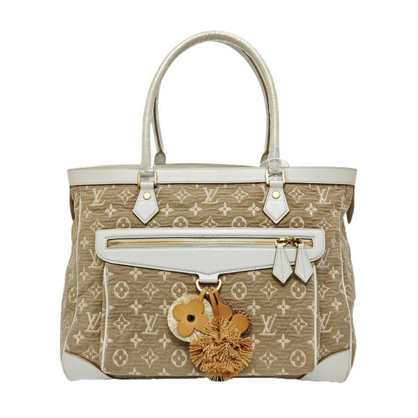 SABBIA BESACE GM Monogram Canvas Beige
