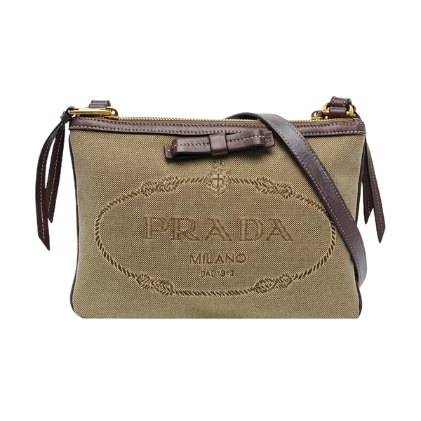 Canvas Shoulder Bag Beige