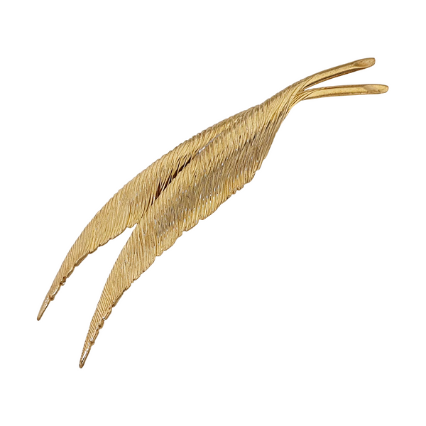Twist Round Metal Gold Brooch