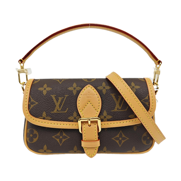 DIANE Nano Monogram Coated Canvas Brown