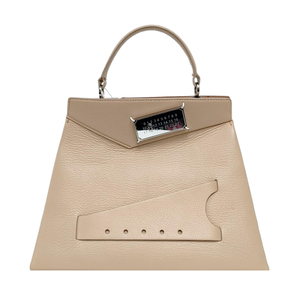 Calfskin Top Handle Bag Beige