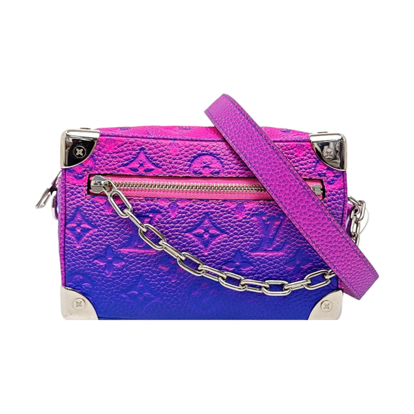 SOFT TRUNK Mini Calfskin Blue