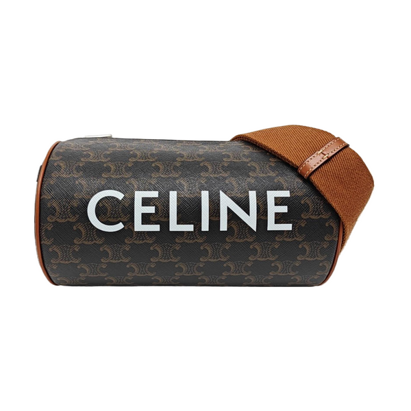 Coated Canvas Shoulder Bag Small Black