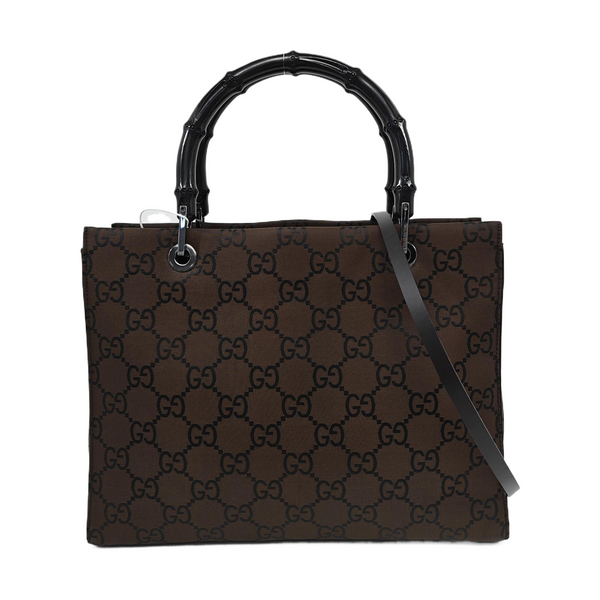 Bamboo 1947 Medium Monogram Fabric Brown